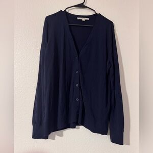 LOFT Deep Blue Women's Cardigan Size XL